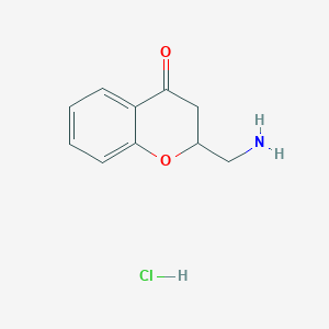 2-(aminomethyl)-3,4-dihydro-2H-1-benzopyran-4-one hydrochloride