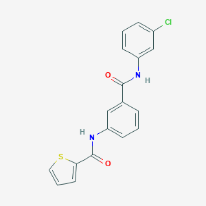 molecular formula C18H13ClN2O2S B325102 N-(3-{[(3-chlorophenyl)amino]carbonyl}phenyl)-2-thiophenecarboxamide 