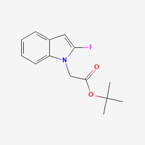 molecular formula C14H16INO2 B3251039 1H-Indole-1-acetic acid, 2-iodo-, 1,1-dimethylethyl ester CAS No. 206196-82-9