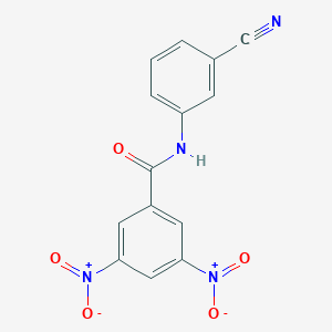 molecular formula C14H8N4O5 B325112 N-(3-cyanophenyl)-3,5-dinitrobenzamide 