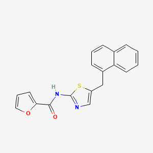 molecular formula C19H14N2O2S B3251148 N-[5-(naphthalen-1-ylmethyl)-1,3-thiazol-2-yl]furan-2-carboxamide CAS No. 207463-36-3