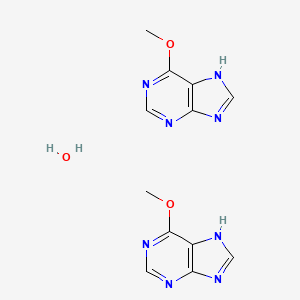 molecular formula C12H14N8O3 B3251153 6-Methoxypurine hemihydrate CAS No. 207511-17-9