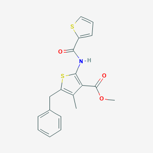 molecular formula C19H17NO3S2 B325116 Methyl 5-benzyl-4-methyl-2-[(2-thienylcarbonyl)amino]-3-thiophenecarboxylate 