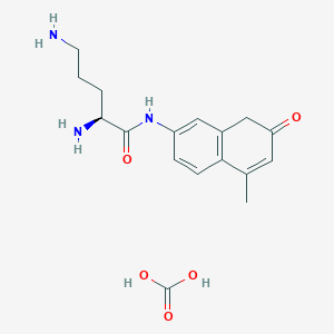 Carbonic acid;(2S)-2,5-diamino-N-(5-methyl-7-oxo-8H-naphthalen-2-yl)pentanamide