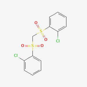 molecular formula C13H10Cl2O4S2 B3251199 1-Chloro-2-({[(2-chlorophenyl)sulfonyl]methyl}sulfonyl)benzene CAS No. 207853-67-6