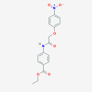 molecular formula C17H16N2O6 B325121 Ethyl 4-{[(4-nitrophenoxy)acetyl]amino}benzoate 