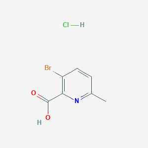 molecular formula C7H7BrClNO2 B3251225 3-Bromo-6-methylpicolinic acid hydrochloride CAS No. 2080412-78-6