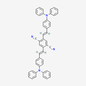 molecular formula C48H34N4 B3251259 1,4-Benzenedicarbonitrile, 2,5-bis[2-[4-(diphenylamino)phenyl]ethenyl]- CAS No. 208263-43-8