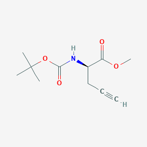 molecular formula C11H17NO4 B3251292 (R)-2-(Boc-amino)-4-pentynoic acid methyl ester CAS No. 208709-76-6