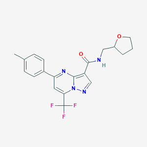 molecular formula C20H19F3N4O2 B325132 5-(4-methylphenyl)-N-(oxolan-2-ylmethyl)-7-(trifluoromethyl)pyrazolo[1,5-a]pyrimidine-3-carboxamide CAS No. 5820-62-2