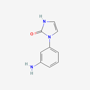 molecular formula C9H9N3O B3251326 1-(3-aminophenyl)-2,3-dihydro-1H-imidazol-2-one CAS No. 208927-08-6