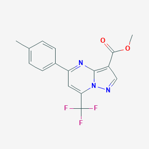 molecular formula C16H12F3N3O2 B325133 Methyl 5-(4-methylphenyl)-7-(trifluoromethyl)pyrazolo[1,5-a]pyrimidine-3-carboxylate 