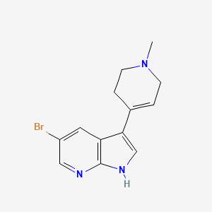 molecular formula C13H14BrN3 B3251342 5-Bromo-3-(1-methyl-1,2,3,6-tetrahydropyridin-4-YL)-1H-pyrrolo[2,3-B]pyridine CAS No. 2089649-34-1