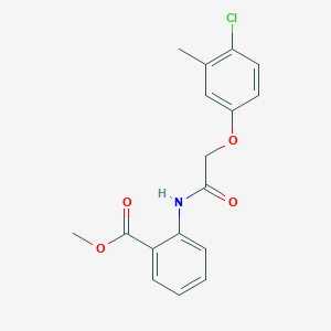 molecular formula C17H16ClNO4 B325135 Methyl 2-{[(4-chloro-3-methylphenoxy)acetyl]amino}benzoate CAS No. 6012-64-2