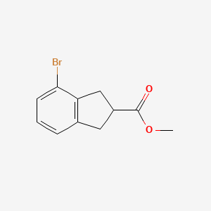 molecular formula C11H11BrO2 B3251410 methyl 4-bromo-2,3-dihydro-1H-indene-2-carboxylate CAS No. 209225-06-9
