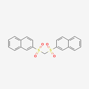 molecular formula C21H16O4S2 B3251434 Naphthalene, 2,2'-[methylenebis(sulfonyl)]bis- CAS No. 209464-70-0