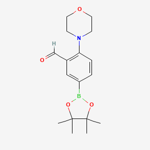 molecular formula C17H24BNO4 B3251496 3-Formyl-4-morpholinophenylboronic acid pinacol ester CAS No. 2096330-23-1