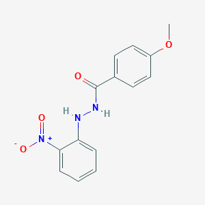 molecular formula C14H13N3O4 B325150 4-methoxy-N'-(2-nitrophenyl)benzohydrazide 
