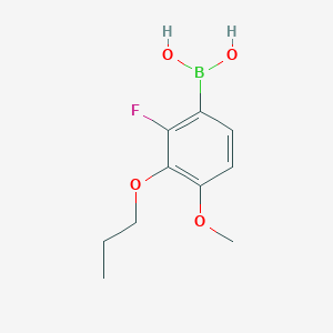 molecular formula C10H14BFO4 B3251509 2-氟-4-甲氧基-3-丙氧基苯硼酸 CAS No. 2096337-55-0