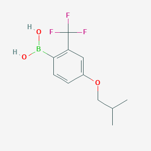 molecular formula C11H14BF3O3 B3251515 4-Isobutoxy-2-(trifluoromethyl)phenylboronic acid CAS No. 2096339-98-7