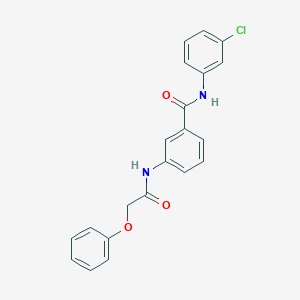 molecular formula C21H17ClN2O3 B325152 N-(3-chlorophenyl)-3-[(phenoxyacetyl)amino]benzamide 