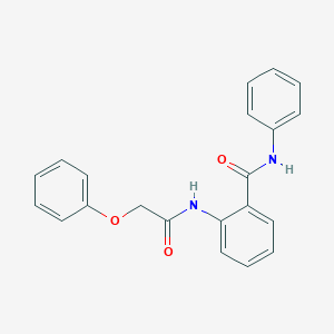 molecular formula C21H18N2O3 B325154 2-[(phenoxyacetyl)amino]-N-phenylbenzamide 