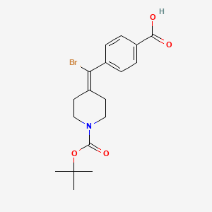 molecular formula C18H22BrNO4 B3251553 4-[Bromo(1-Boc-piperidin-4-ylidene)methyl]benzoic Acid CAS No. 209808-17-3