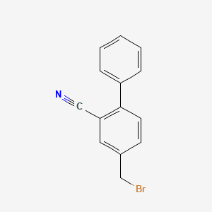 molecular formula C14H10BrN B3251582 4-Bromomethyl-2-cyanobiphenyl CAS No. 210037-90-4
