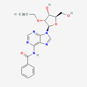 molecular formula C20H19N5O5 B3251588 N-[9-[(2R,3R,4R,5R)-4-Hydroxy-5-(hydroxymethyl)-3-prop-2-ynoxyoxolan-2-yl]purin-6-yl]benzamide CAS No. 210096-44-9