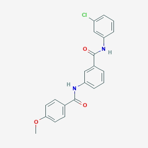 molecular formula C21H17ClN2O3 B325159 N-(3-chlorophenyl)-3-[(4-methoxybenzoyl)amino]benzamide 