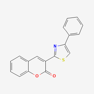 molecular formula C18H11NO2S B3251619 3-(4-phenyl-1,3-thiazol-2-yl)-2H-chromen-2-one CAS No. 210287-91-5