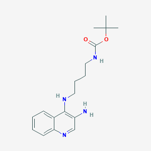 molecular formula C18H26N4O2 B3251623 tert-Butyl (4-((3-aminoquinolin-4-yl)amino)butyl)carbamate CAS No. 210303-90-5