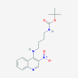 molecular formula C18H24N4O4 B3251626 叔丁基(4-((3-硝基喹啉-4-基)氨基)丁基)氨基甲酸酯 CAS No. 210303-93-8