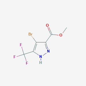 molecular formula C6H4BrF3N2O2 B3251631 methyl 4-bromo-3-(trifluoromethyl)-1H-pyrazole-5-carboxylate CAS No. 2103703-44-0
