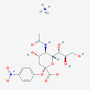 molecular formula C17H25N3O11 B3251636 2-O-(4-Nitrophenyl)-a-D-N-acetylneuraminic acid ammonium salt CAS No. 210418-02-3