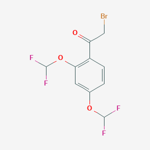 molecular formula C10H7BrF4O3 B3251674 1-[2,4-Bis(difluoromethoxy)phenyl]-2-bromoethan-1-one CAS No. 210816-50-5