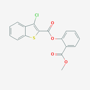 molecular formula C17H11ClO4S B325169 2-(Methoxycarbonyl)phenyl 3-chloro-1-benzothiophene-2-carboxylate 