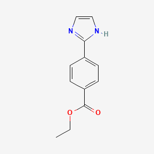 molecular formula C12H12N2O2 B3251698 4-(1H-咪唑-2-基)苯甲酸乙酯 CAS No. 210962-26-8