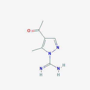 molecular formula C7H10N4O B3251705 4-Acetyl-5-methyl-1H-pyrazole-1-carboximidamide CAS No. 210992-47-5