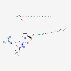dodecanoic acid;dodecyl (2S)-1-[(2S)-5-(diaminomethylideneamino)-2-[(2-methylpropan-2-yl)oxycarbonylamino]pentanoyl]pyrrolidine-2-carboxylate