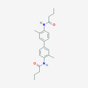 molecular formula C22H28N2O2 B325173 N-[4'-(butyrylamino)-3,3'-dimethyl[1,1'-biphenyl]-4-yl]butanamide 