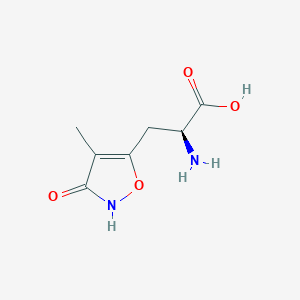 molecular formula C7H10N2O4 B3251732 (S)-2-Amino-3-(3-hydroxy-4-methyl-isoxazol-5-YL)-propanoic acid CAS No. 211191-53-6