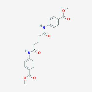 molecular formula C21H22N2O6 B325174 Methyl 4-({5-[4-(methoxycarbonyl)anilino]-5-oxopentanoyl}amino)benzoate 