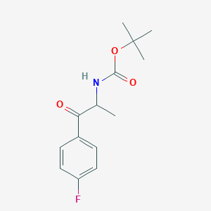 molecular formula C14H18FNO3 B3251744 tert-Butyl (1-(4-fluorophenyl)-1-oxopropan-2-yl)carbamate CAS No. 211242-48-7