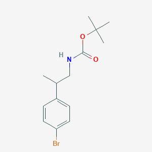 molecular formula C14H20BrNO2 B3251763 叔丁基-N-[2-(4-溴苯基)丙基]氨基甲酸酯 CAS No. 211314-91-9