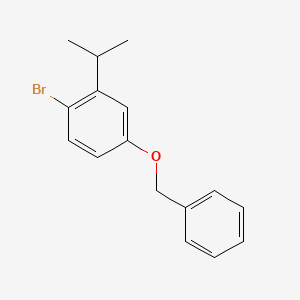 molecular formula C16H17BrO B3251786 1-Bromo-2-isopropyl-4-benzyloxybenzene CAS No. 211495-35-1