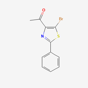 molecular formula C11H8BrNOS B3251800 2-Phenyl-4-acetyl-5-bromo-thiazole CAS No. 21160-67-8