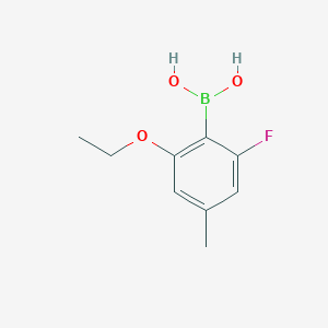 molecular formula C9H12BFO3 B3251848 2-Ethoxy-6-fluoro-4-methylphenylboronic acid CAS No. 2121513-45-7