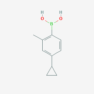 molecular formula C10H13BO2 B3251863 4-Cyclopropyl-2-methylphenylboronic acid CAS No. 2121514-07-4