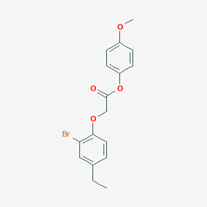 molecular formula C17H17BrO4 B325191 4-Methoxyphenyl (2-bromo-4-ethylphenoxy)acetate 
